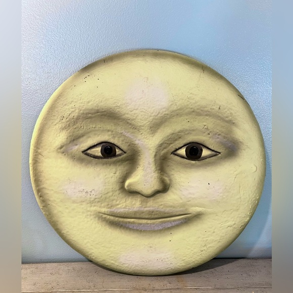 Vintage Moon,hanging moon,Man in the moon,nursery room decor,large Moon Wall Art - Picture 3 of 8